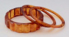 BB167 tortoise bakelite pillow bangle